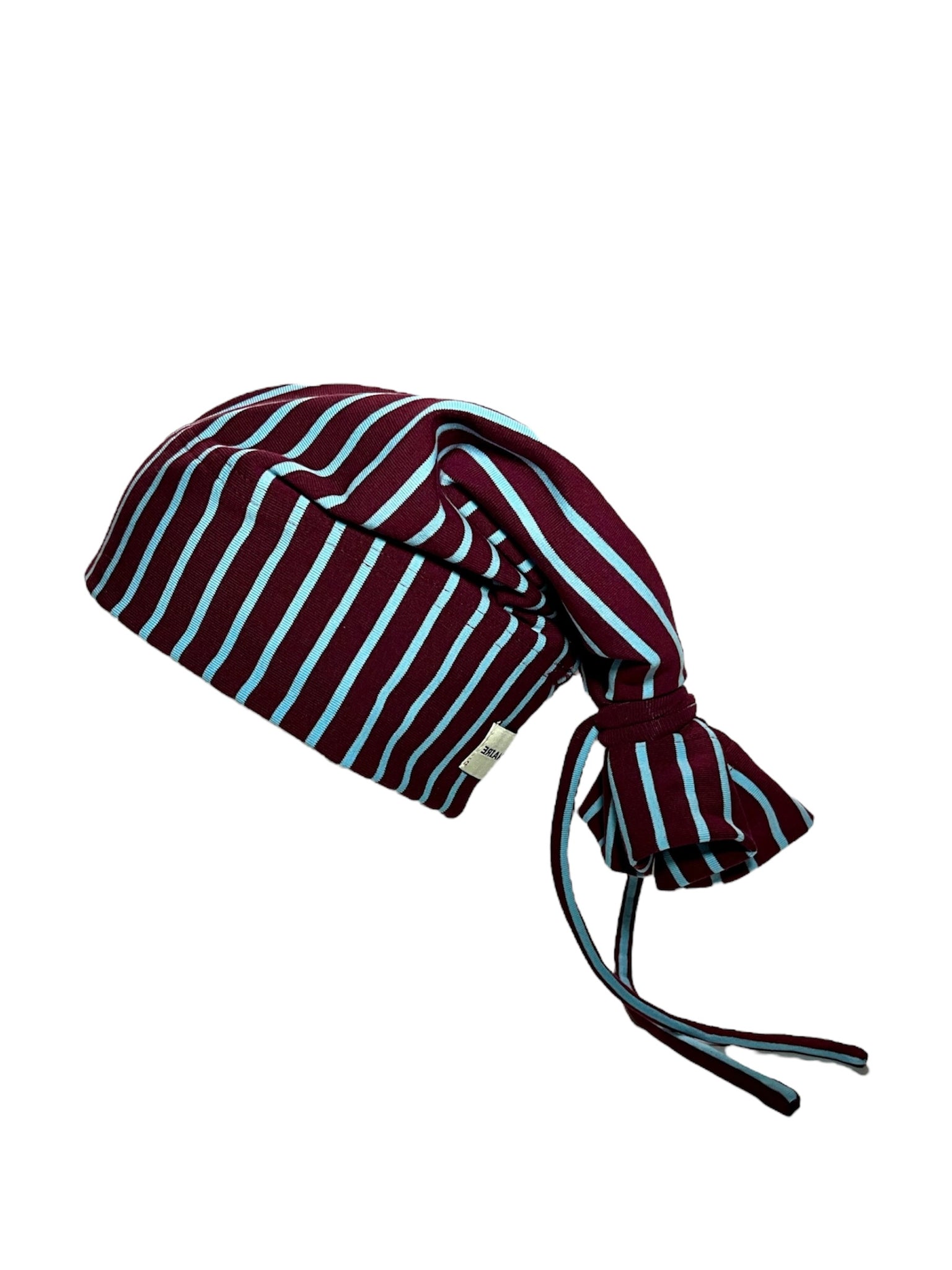 Burgundy/ Sky Blue Vertical Stripes