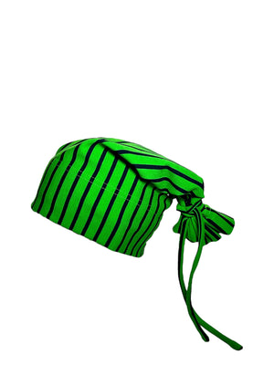 Green/ Navy Blue Vertical Stripes