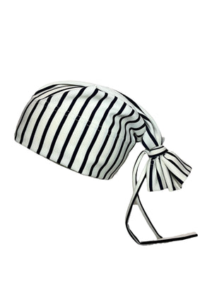 White/ Navy Blue Stripes