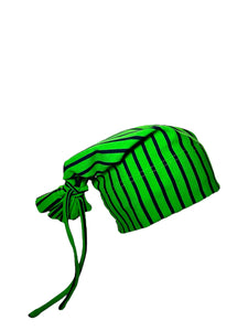 Green/ Navy Blue Vertical Stripes