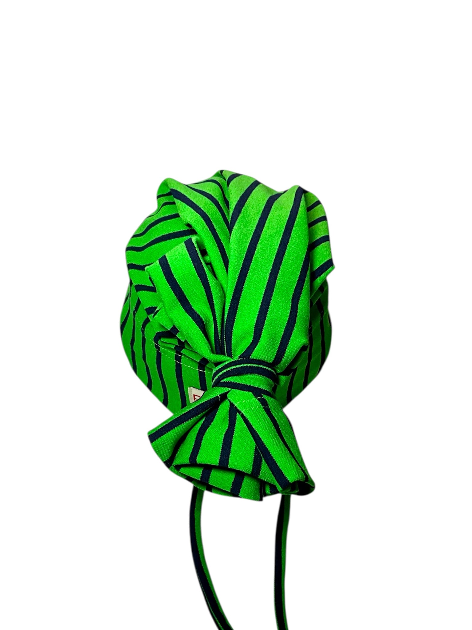 Green/ Navy Blue Vertical Stripes