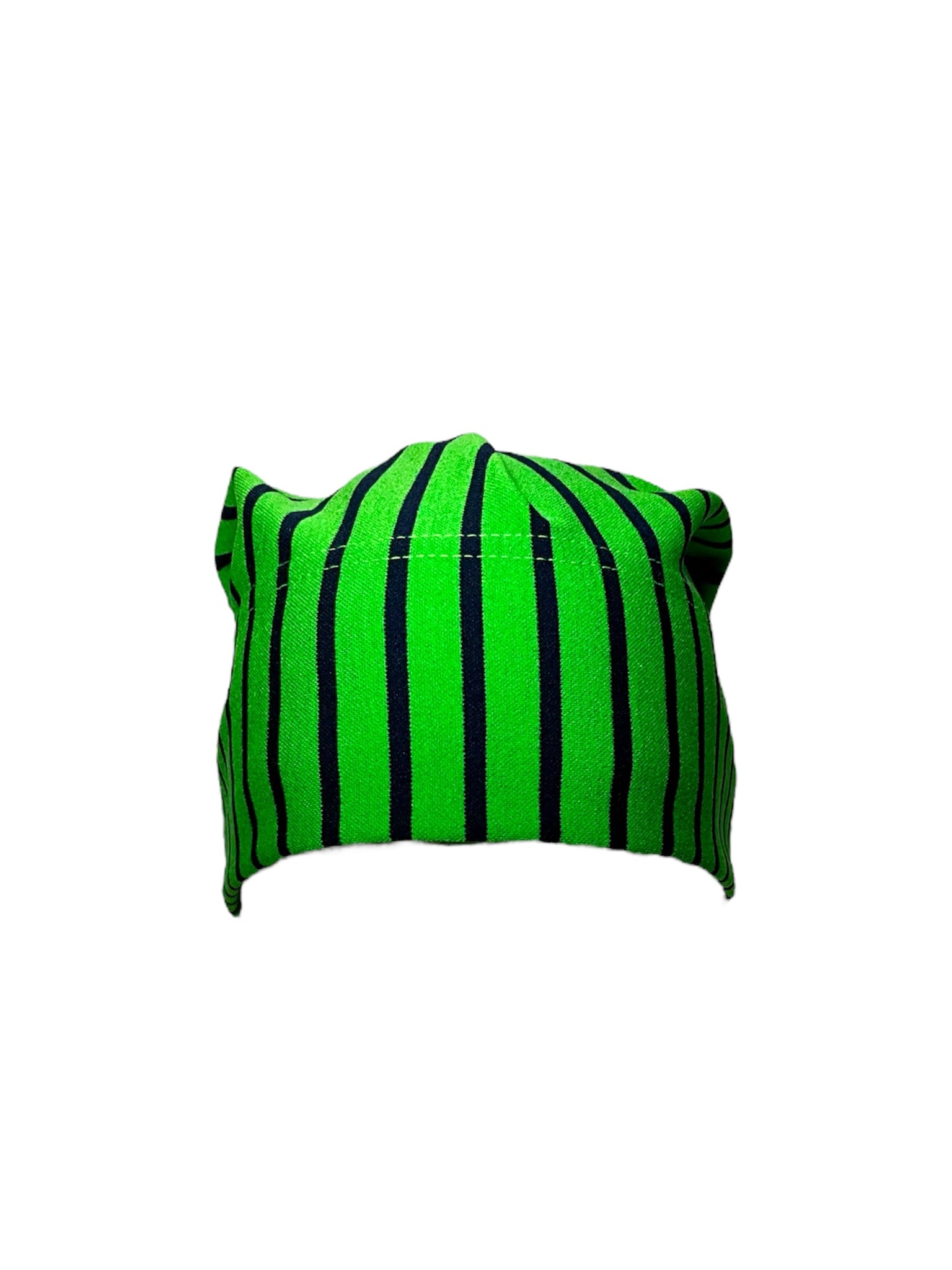 Green/ Navy Blue Vertical Stripes