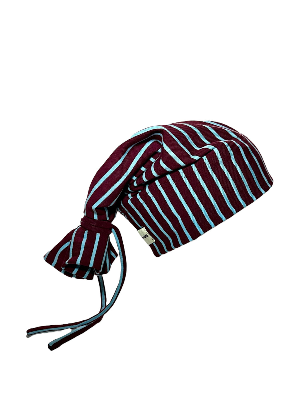 Burgundy/ Sky Blue Vertical Stripes