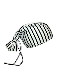 White/ Navy Blue Stripes