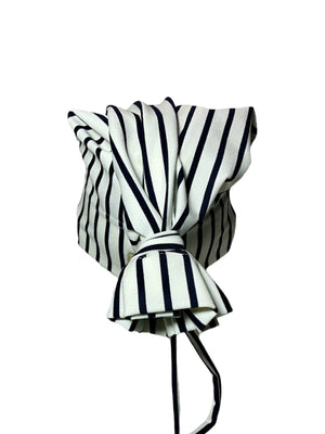 White/ Navy Blue Stripes