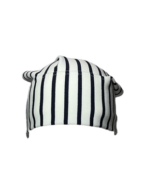 White/ Navy Blue Stripes