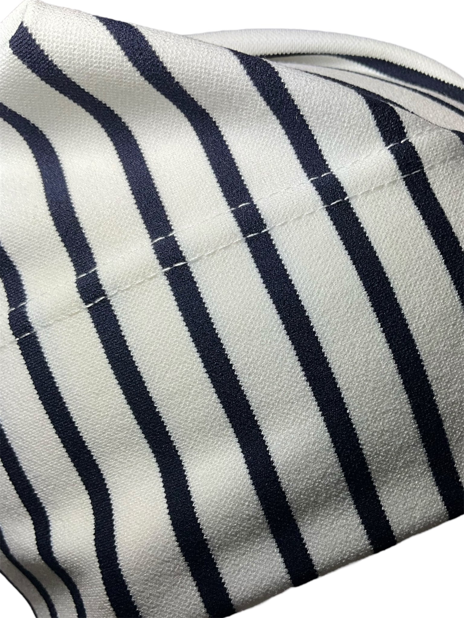 White/ Navy Blue Stripes