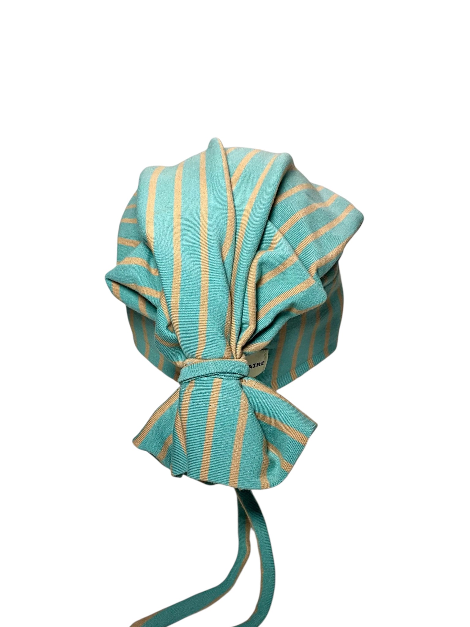 Teal Green/ Khaki Vertical Stripes