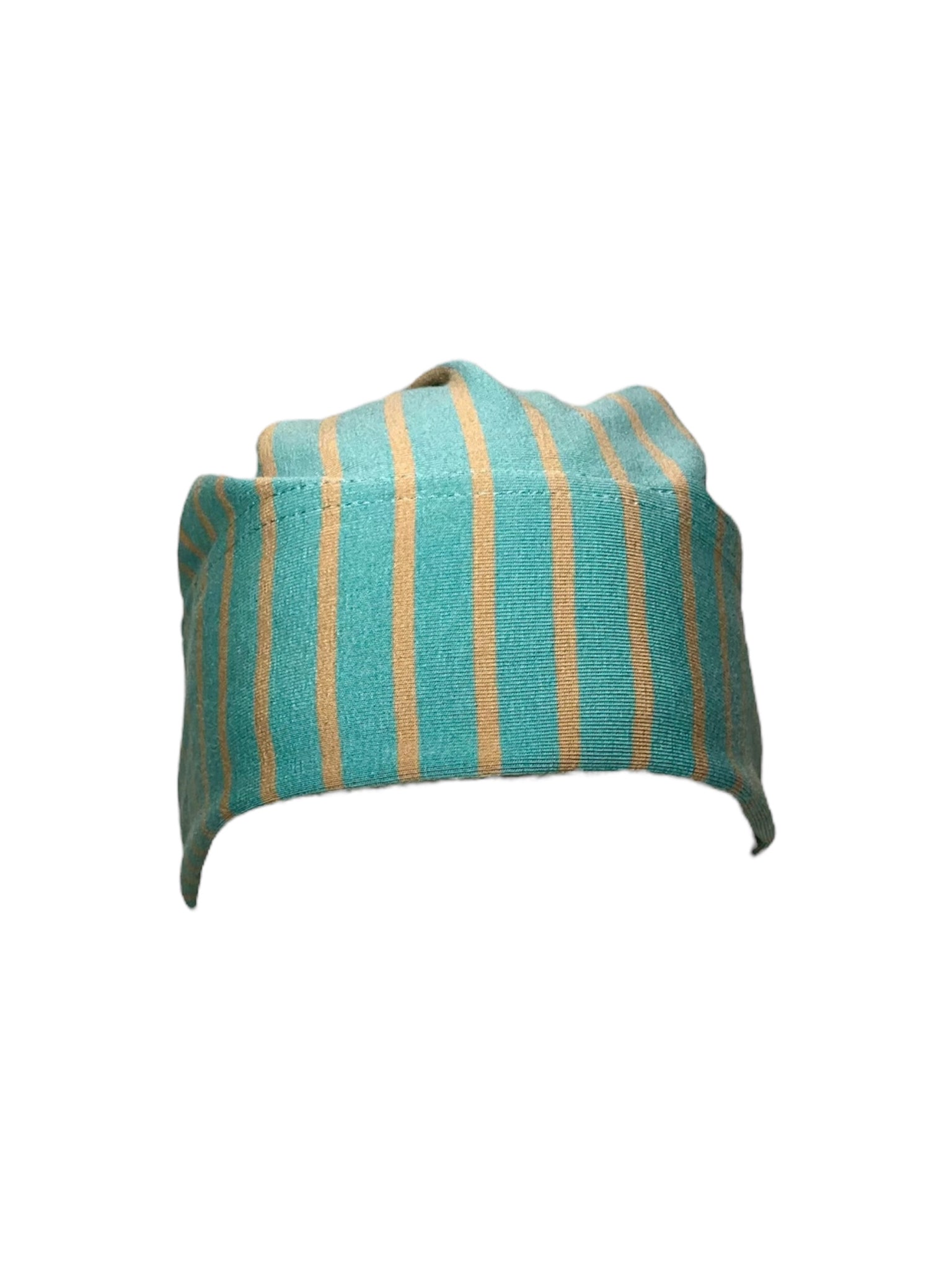 Teal Green/ Khaki Vertical Stripes