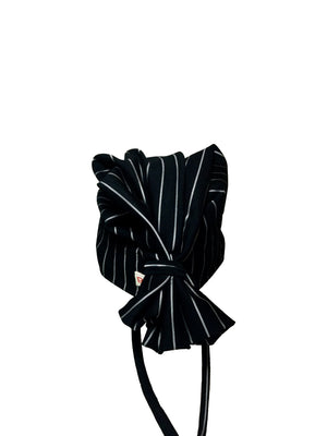 Davinaire Black/White Pinstriped Tie Beanie