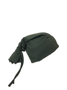 Olive Green Tie Beanie